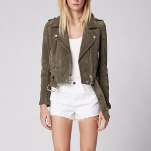 Blank NYC Olive Suede Jacket